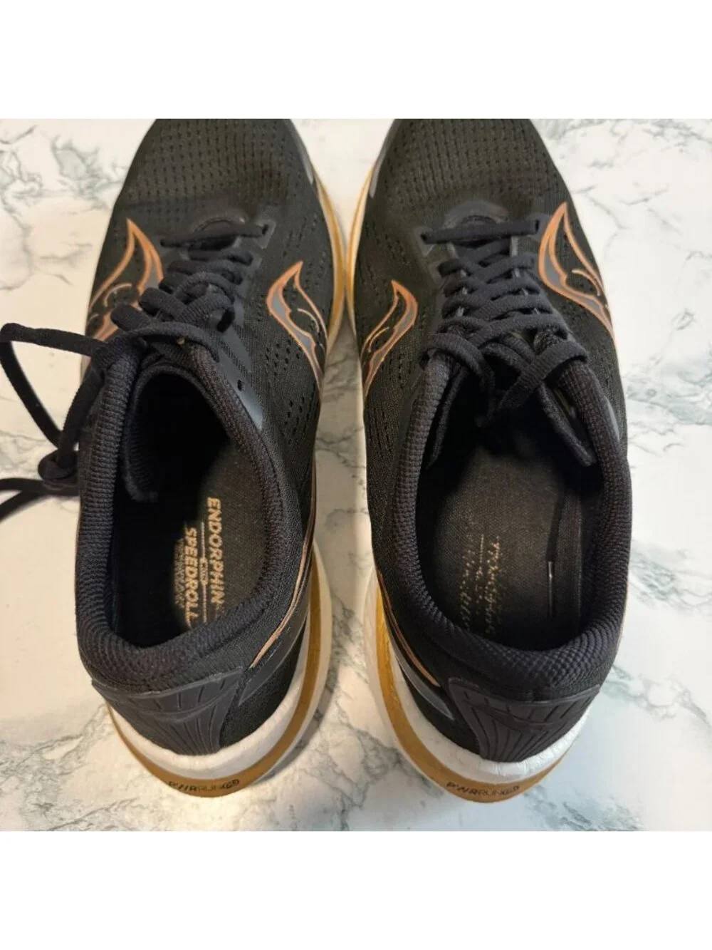 Saucony Men 10.5W Endorphin Speed 3 Shoe Running Sneaker Black Activewear Gym